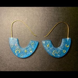 Acrylic Hoop Drop Earrings